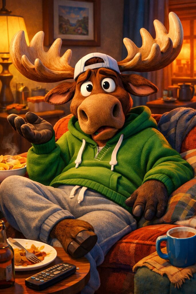 just a perplexed moose after sunday roast